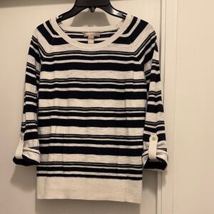 Banana Republic striped Navy and White Sweater Size S